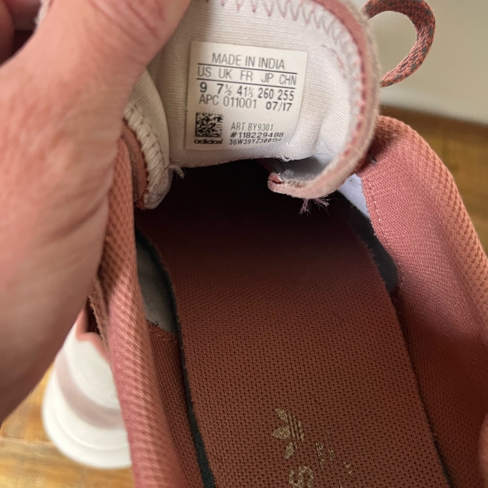 Adidas Originals Flashback Sneakers in the Raw Pink/White Colorway - Picture 2 of 11